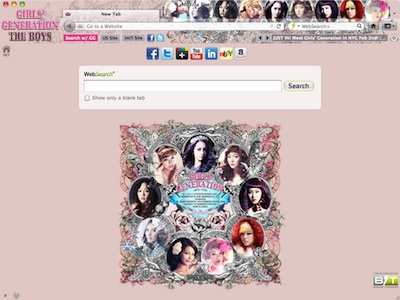 girls generation browser theme
